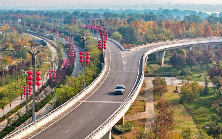 秦漢新城渭河北岸冬日盛景