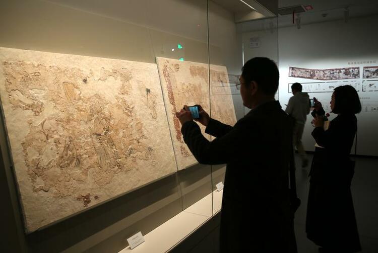 唐韓休墓壁畫首次對(duì)外集中展出 目前暫時(shí)只對(duì)科研相關(guān)人員開放